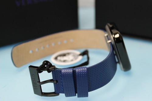 Versus by Versace Women's SGH030013 Kyoto Square Blue Genuine Leather Wristwatch - Picture 6 of 7