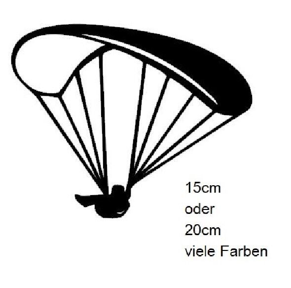 Autoaufkleber Paragleiter Gleitschirm Fallschirm Paragliding Aufkleber 41/1/2