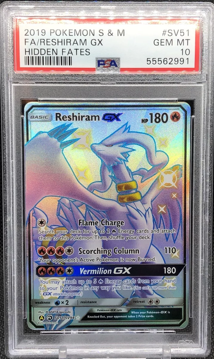 Pokemon Hidden Fates - Reshiram GX - SV51/SV94 - Ultra Rare