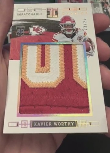 2024 Impeccable Xavier Worthy Silver #/25 Rookie SICK Patch Impatchable RC