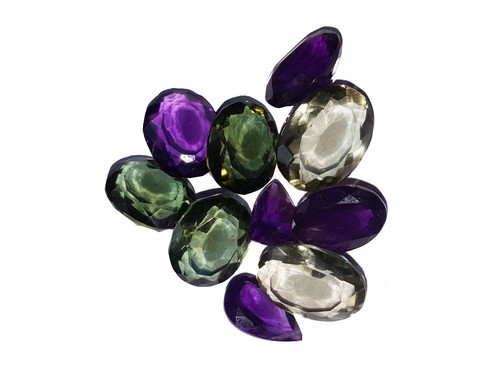 Lote de 10 piezas de piedras preciosas sueltas 73,30 quilates amatista forma mixta gema amatista transparente - Imagen 2 de 7