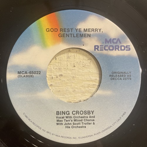 Bing Crosby White Christmas / God Rest Ye Merry Gentlemen 7” 45 MCA EX!!! - Picture 3 of 4