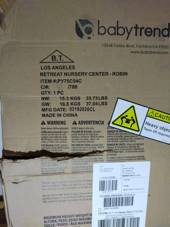 Baby Trend Retreat Nursery Center Play Yard Robin PY75C54C Foto 3 de 4