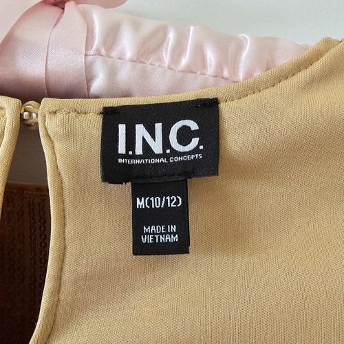 INC GOLD SEQUIN LONG SLEEVE FULLY LINED TOP BLOUSE SIZE M (10-12) NWT - Bild 8 von 12