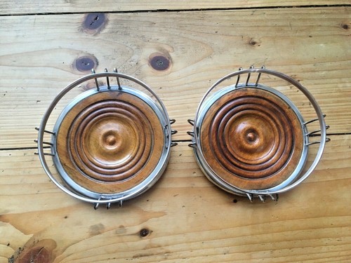 PAIR OF ANTIQUE GEORGIAN SILVER PLATED COPPER WIRE CHAMPAGNE WINE BOTTLE COASTER - Picture 2 of 12