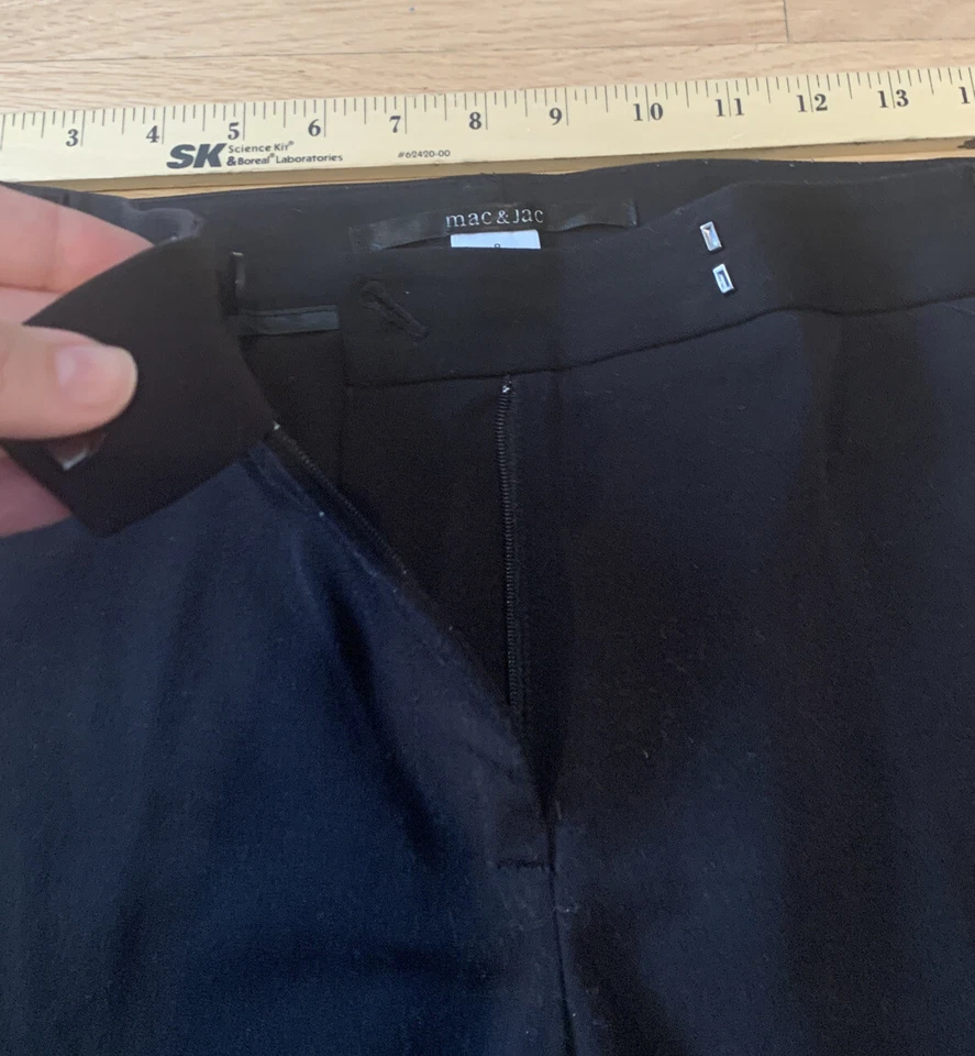 女式 Mac & Jac 黑色直筒裤 - 8 码 — 第 4/4 张图片