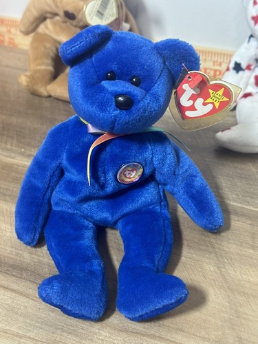 TY Beanie Babies Lot Of 6 Teddy Clubby Gloria Peace Valentino Millennium Tags - Picture 4 of 13