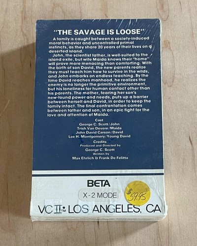 THE SAVAGE IS LOOSE (1974) Sealed Betamax VCII Adventure Drama Oedipus Complex - Picture 6 of 11