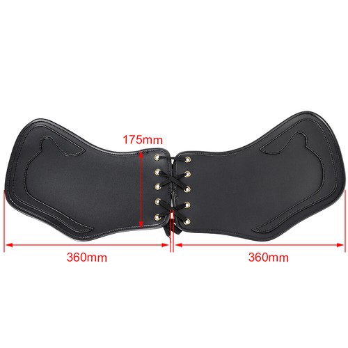 Faux Leather Heat Saddle Shield Deflector Fit For Harley Touring Softail Black  - Imagen 4 de 12
