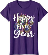 New Years Eve Happy New Year 2023 Fireworks Gift Ladies' Crewneck T-Shirt