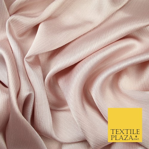 OVER 20 COLOURS - Premium Plain Dyed Yoryu Satin Crinkle Effect Dress Fabric 59″ - Picture 6 of 55