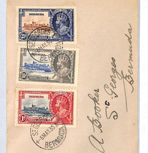 BERMUDA KGV 1935 SILVER JUBILEE FDC *St Georges* First Day Cover ROYALTY YR165 - Picture 3 of 14
