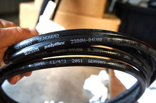 20-foot, 1/4" Hydraulic Hose PARKER PolyFLEX 2380N Quick-Release Ends 15,000 psi