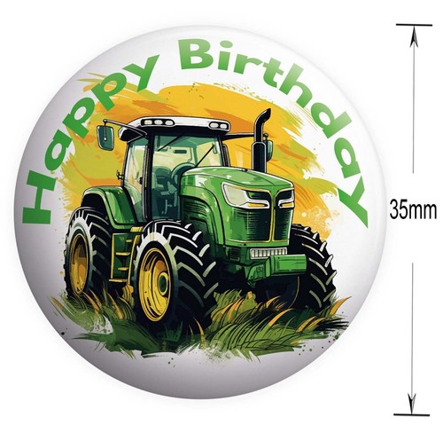 Tractor Birthday Card With Badge Farmer Dad Grandad Husband Son Grandson Brother - Picture 5 of 12