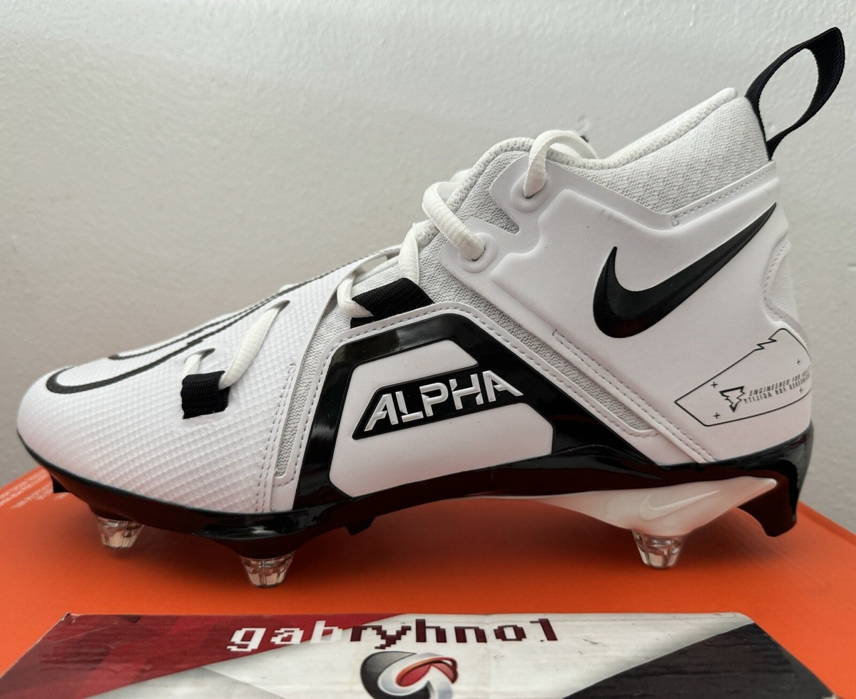 Nike Alpha Menace Pro 3 D P Football Cleats DH3293-100 White 