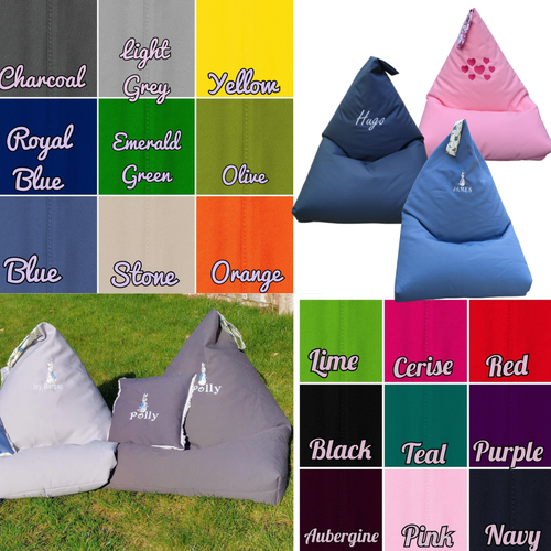 Personalised bean bag chair for toddler, unisex Peter rabbit, stars, dinosaur - Picture 16 of 21