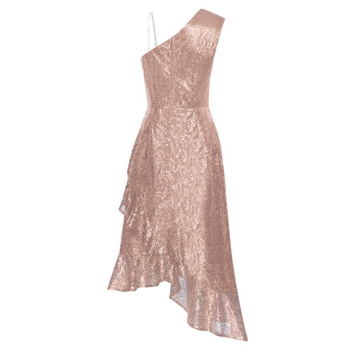 Women Maxi Dress Modern Sequin Dress Irregular Unique Movement Hourglass Trendy - Picture 27 of 80