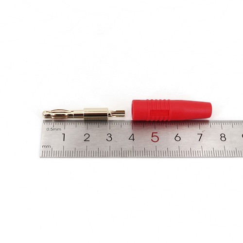 10Pcs 4mm Male Banana Plug Brass Gold Plated Wire Solder Type Connector - Picture 5 of 6