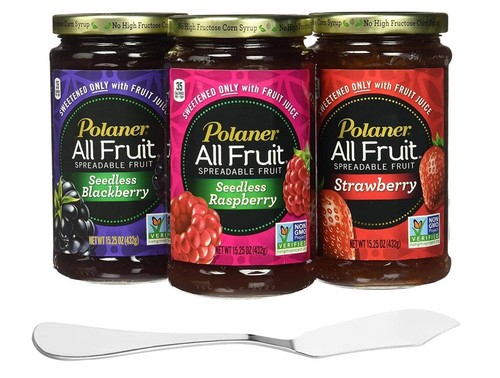 Polaner All Fruit Non-GMO Spreadable Fruit, Assorted Flavors, 15.25 oz (PACK 3) - Picture 1 of 7