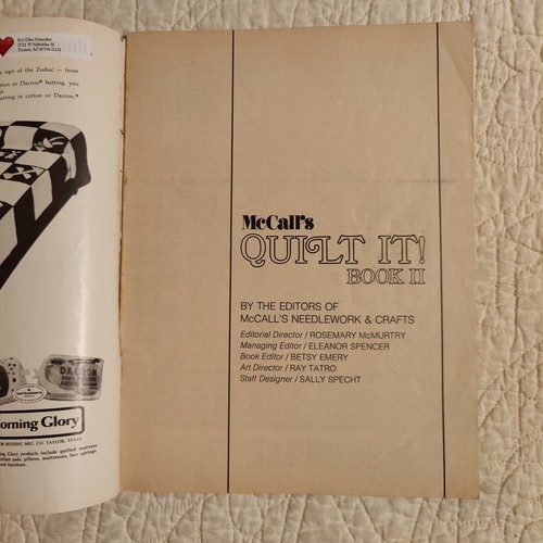McCalls Quilt It! book 2 Needlwork & Crafts Patterns & Designs 1974 Rare Vtq - Picture 20 of 24