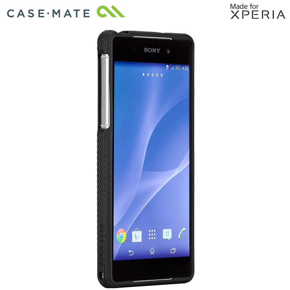 GENUINE CaseMate Sony Xperia Z2 Tough Case Cover Black | CM030987 - Image 2 of 4