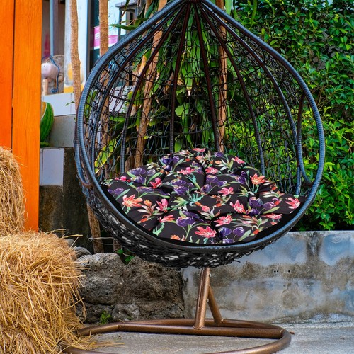 60cm Outdoor Hängesessel Kissen - Stuhlkissen Für Garten & Rattanmöbel Rund - Bild 41 von 111