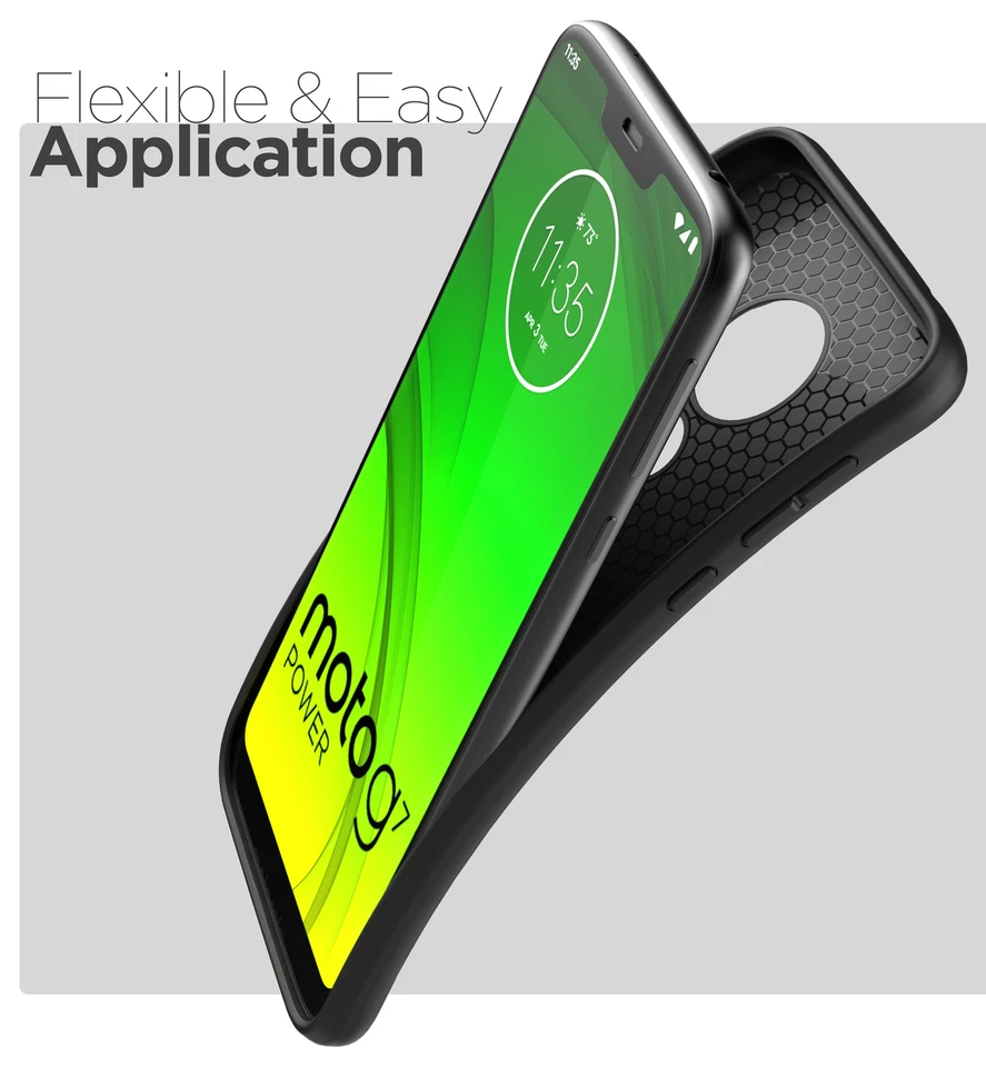 Funda delgada con clip para cinturón eléctrico para Moto G7 (armadura delgada) con funda - negra Foto 3 de 4