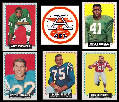 AFL  1964  Topps single cards.