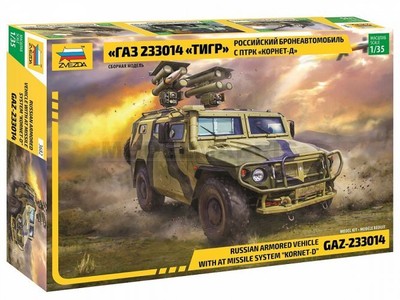 ZVEZDA 3682 1/35 Russian Armored Vehicle Gaz-233014 With At Missile System ''