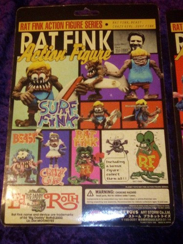RATTE FINK-SURF-BEAST KLARE FIGUREN LILA-ORANGE-GELB Ed Roth Planet Toys JAPAN - Bild 7 von 11