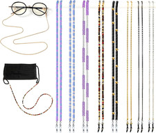 8 Pcs Beaded Eyeglasses Chain Strap Holder around Neck Glasses Retainer