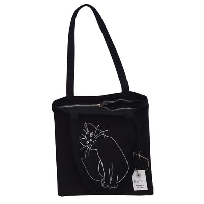 【関税込み】The Medium Tote Bag in Black Canvas The Medium Tote Bag in Black Canvas