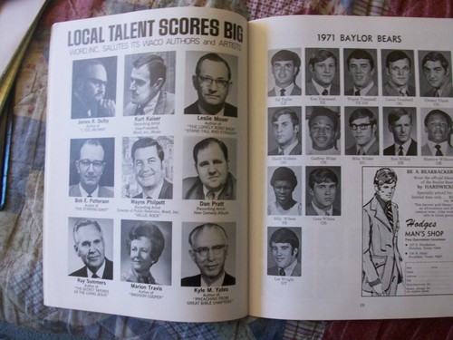 1971 BAYLOR BEARS INDIANA HOOSIERS PROGRAM College Football Yearbook Media Guide - Picture 9 of 11