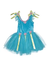 Girl Revolution Dancewear Jubilee Blue Velour Ballet Dance Costume Size MC 0239