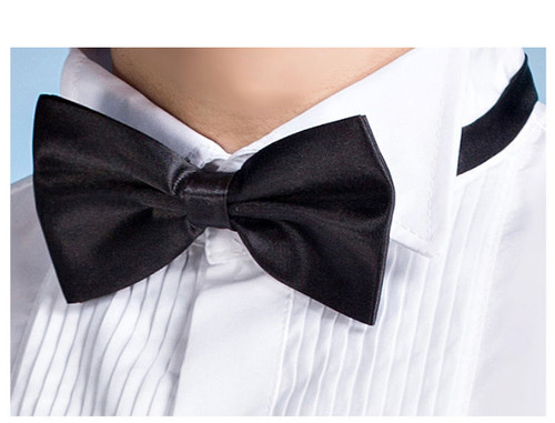 Camisa Clásica Cuello Alado Para Hombre Punta de Ala Esmoquin Camisa Formal con Pajarita Negra - Imagen 2 de 27