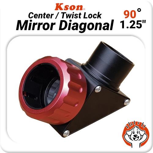 Espejo Kson 1.25" Twist Lock Diagonal (90 grados, metal) ¡Gira para bloquear/librar! - Imagen 1 de 3