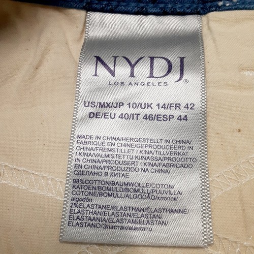 NYDJ Alina Ankle Denim Jeans Women Size 10 White Stretch Mid Rise Skinny - Picture 12 of 13