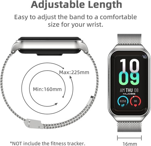 Correa MIJOBS para Amazfit Band 7 Metal Repuesto Milán, Plata - Imagen 6 de 9
