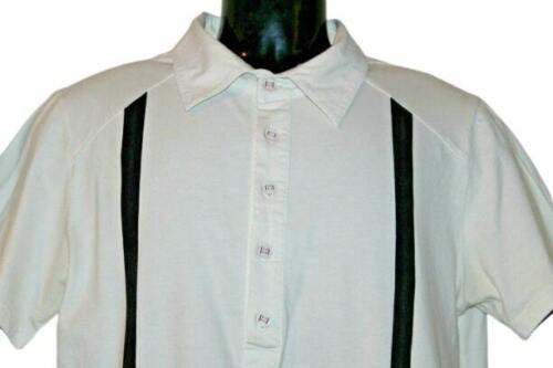RARE! DIOR HOMME WHITE SUSPENDER RUNWAY T-SHIRT BEE EMBROIDERY ITALY VINTAGE 90S
