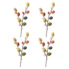 4pcs Spring Floral Stem Decors Fake Eggs Bouquet Easter Egg Flower Picks Easter