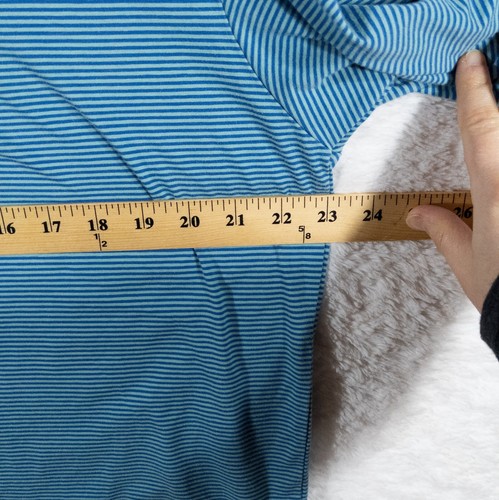 FootJoy Polo Shirt Mens Large Blue Striped Short Sleeve Comfort Soft Golf 1857 - Picture 5 of 7