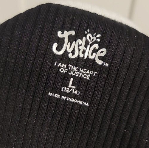 Justice High Neck Dress Girl Kids Large (12/14) Black Ribbed Stretchy Neutral - Picture 6 of 8