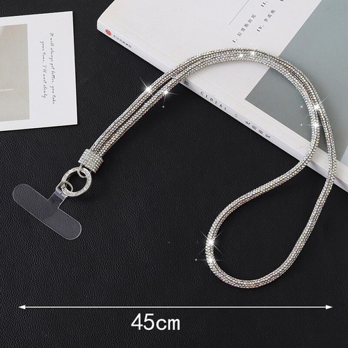 Rhinestone Mobile Phone Lanyard 60cm Crossbody Rope Strap Neck Phone Strap - Zdjęcie 14 z 19