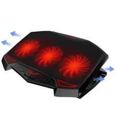 Laptop Cooling Pad for 11.6-17 Inch Laptop with 3 Quiet Fans, 5 Heights Stand