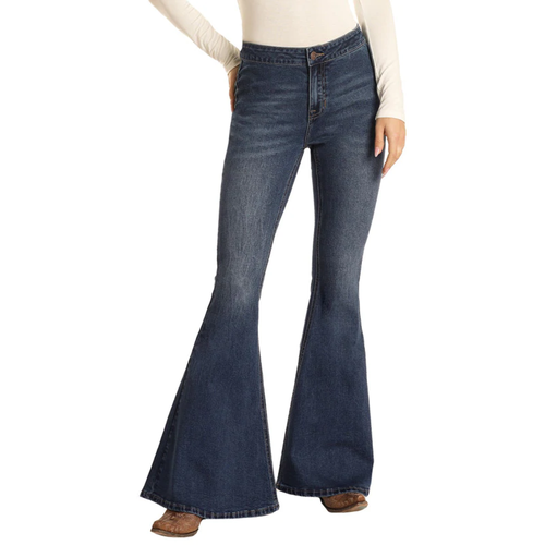 Rock & Roll Cowgirl Bargain Bell Bottom Jeans | eBay