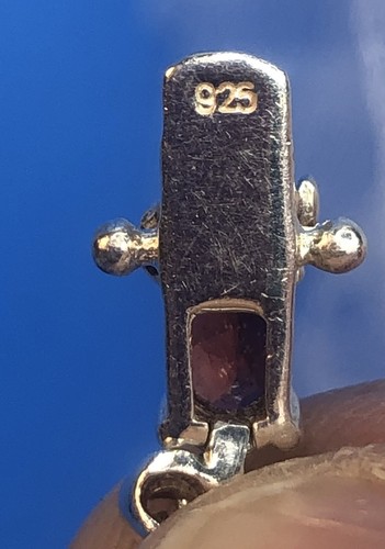 Vintage Sterling Silver 925 Multi Gemstone Linked Bracelet - Picture 5 of 8