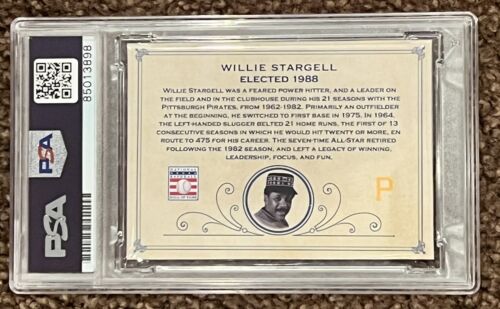 Willie Stargell Pittsburgh Pirates Signed Cut HOF Card 1988 PSA Slab Rare - Picture 2 of 2