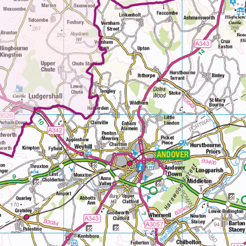 Hampshire Ceremonial County Map - County Map of Hampshire, Poster of Hampshire - Picture 2 of 5