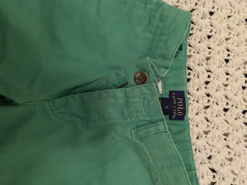 Boys Ralph Lauren Kelly Green Pants Zip Up Sz 6 - Picture 5 of 5