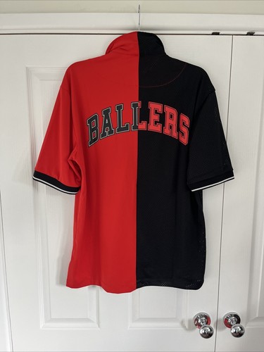 Bershka Bel Air Ballers Red And Black Mesh Jersey Shirt Size Eur M Men’s - Picture 6 of 7